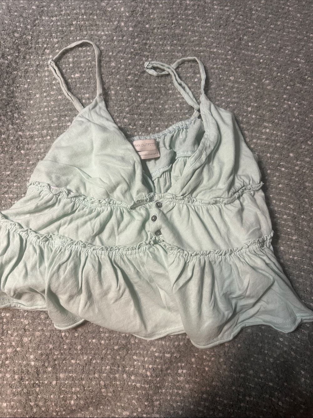 Urban Outfitters Mint Green Tiered Spaghetti Strap Cami